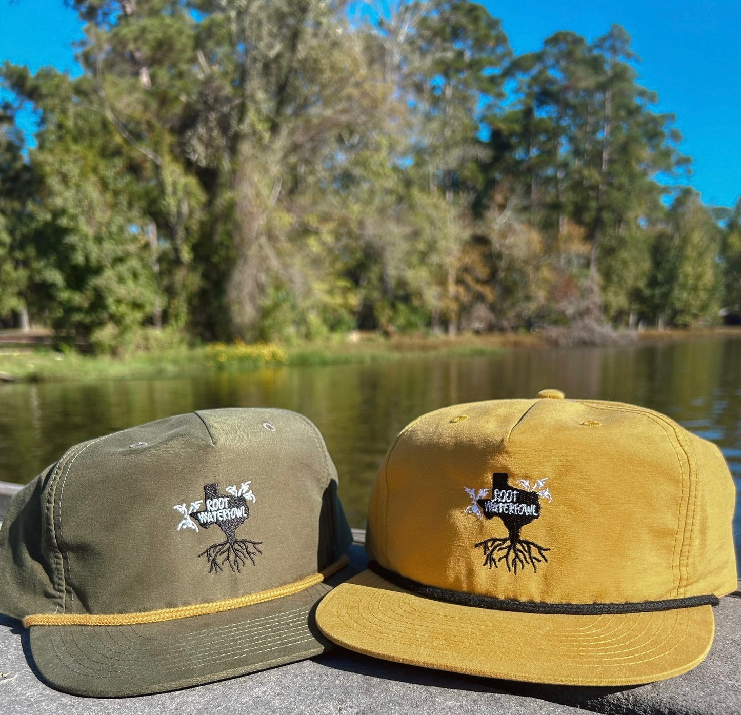Olive Green and Harvest Yellow Rope Hat